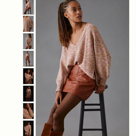 Pilcro Deep-V Sweater - Picture 1 of 4